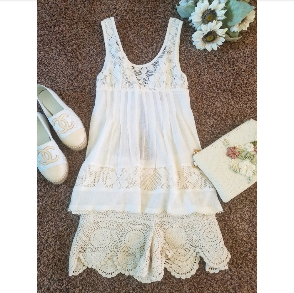 Free people bow back gauze top - Picture 1 of 3